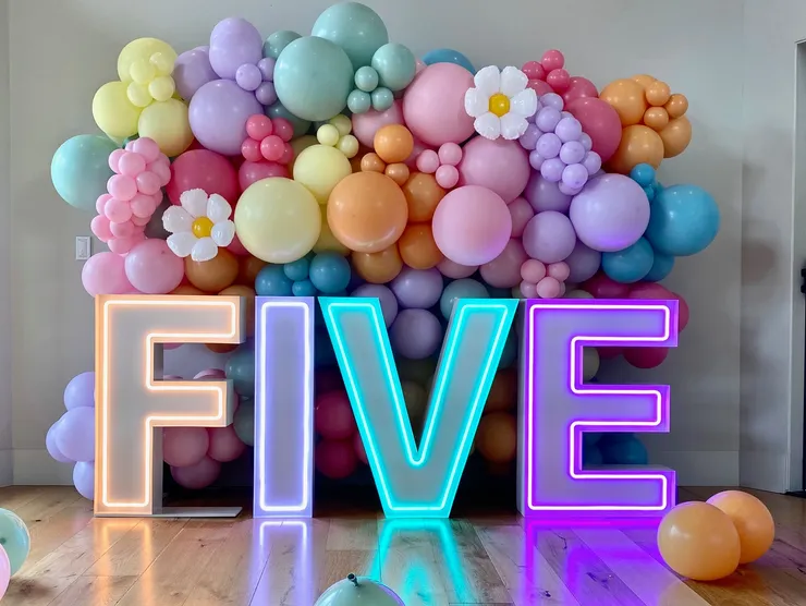 LED Letters + Balloon wall